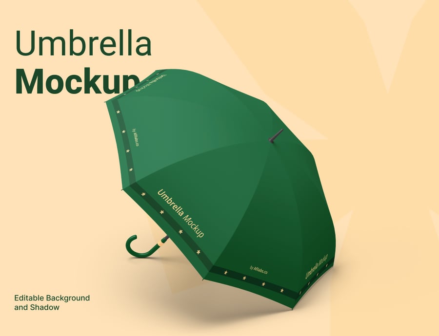 真实的雨伞PSD样机素材包