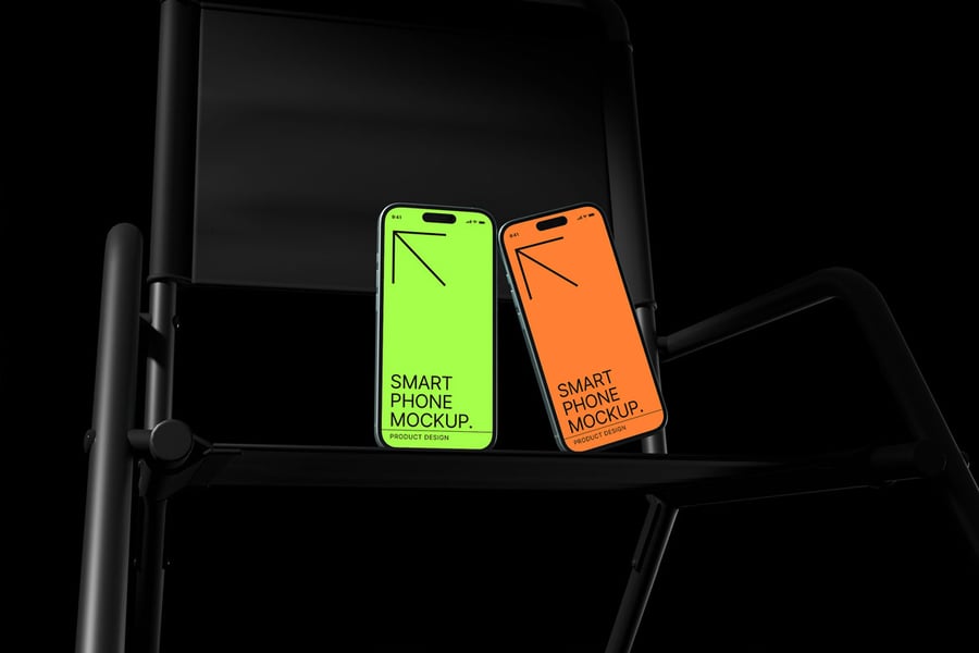 iPhone 16智能手机模型PSD样机素材包