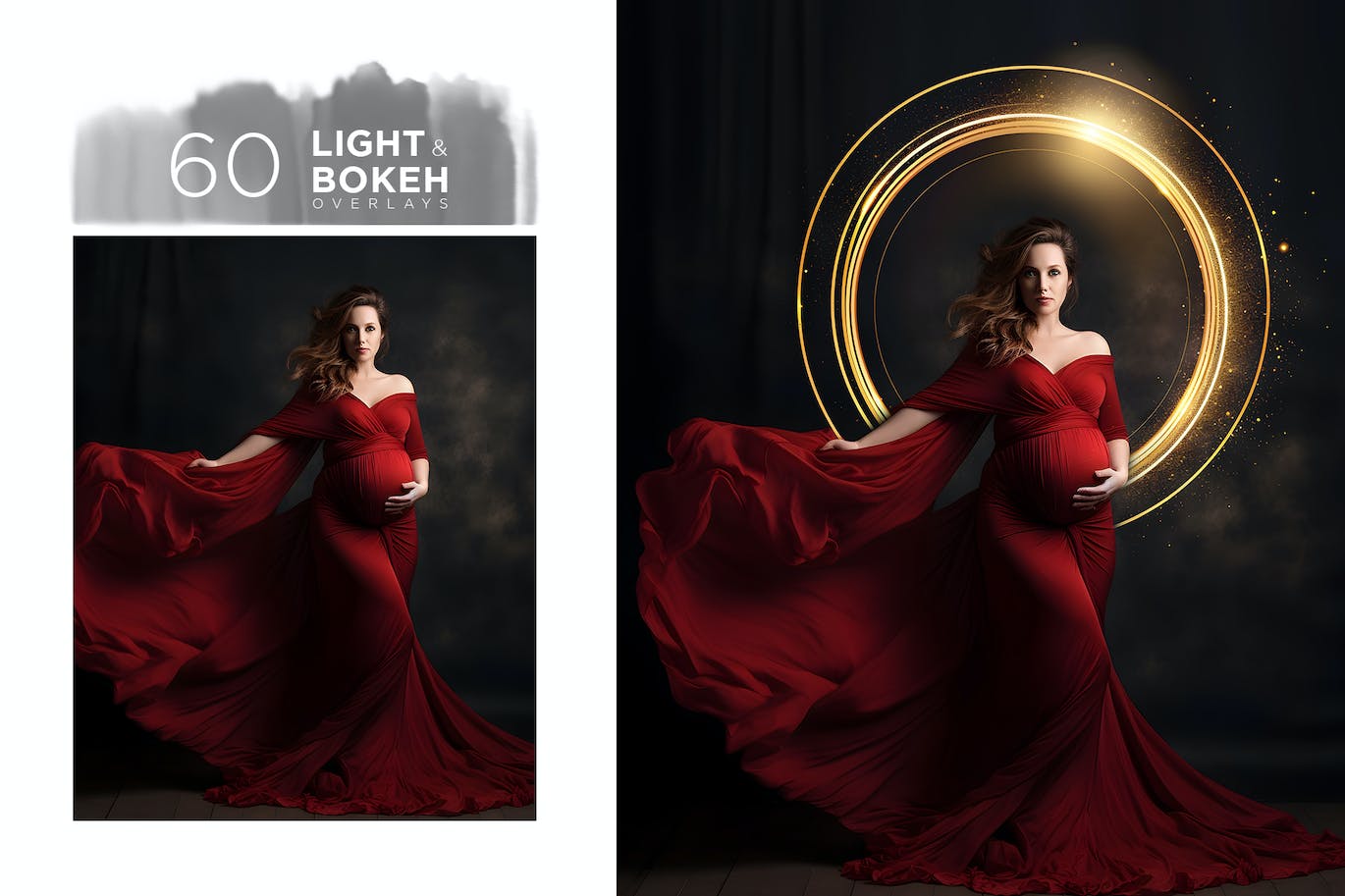 漂亮的金色光环Photoshop叠加图片素材包