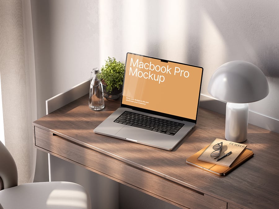 工作桌面设备苹果设备PSD样机素材包