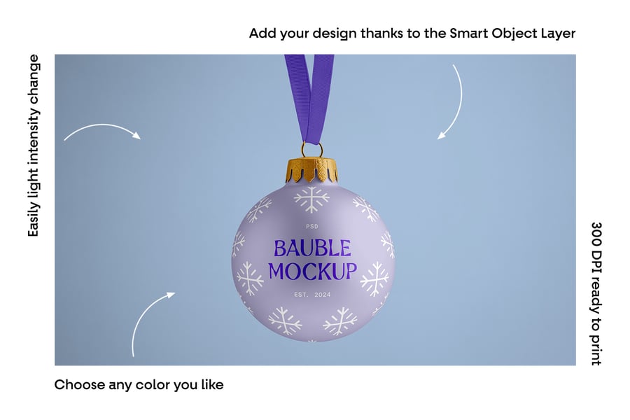 圣诞节元素模型PSD样机素材包