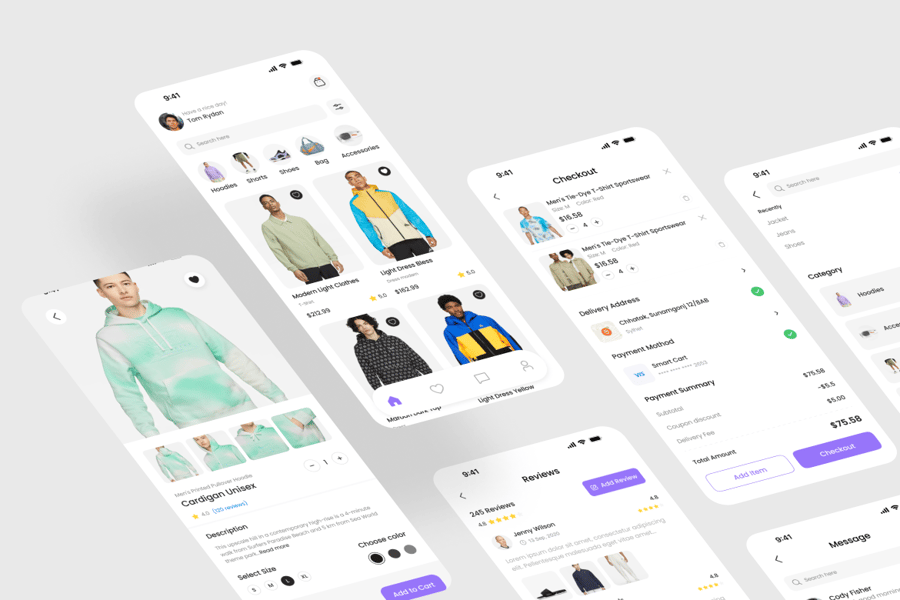 时尚商店应用APP UI KIT