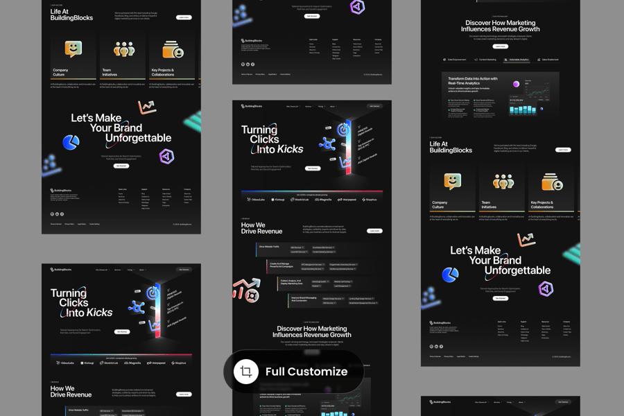 数字营销登录页面Web3网络网页UI模板素材包