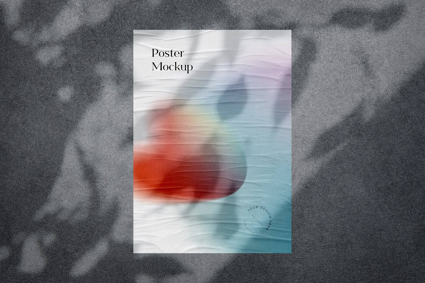 极简主义粘合海报PSD样机素材包