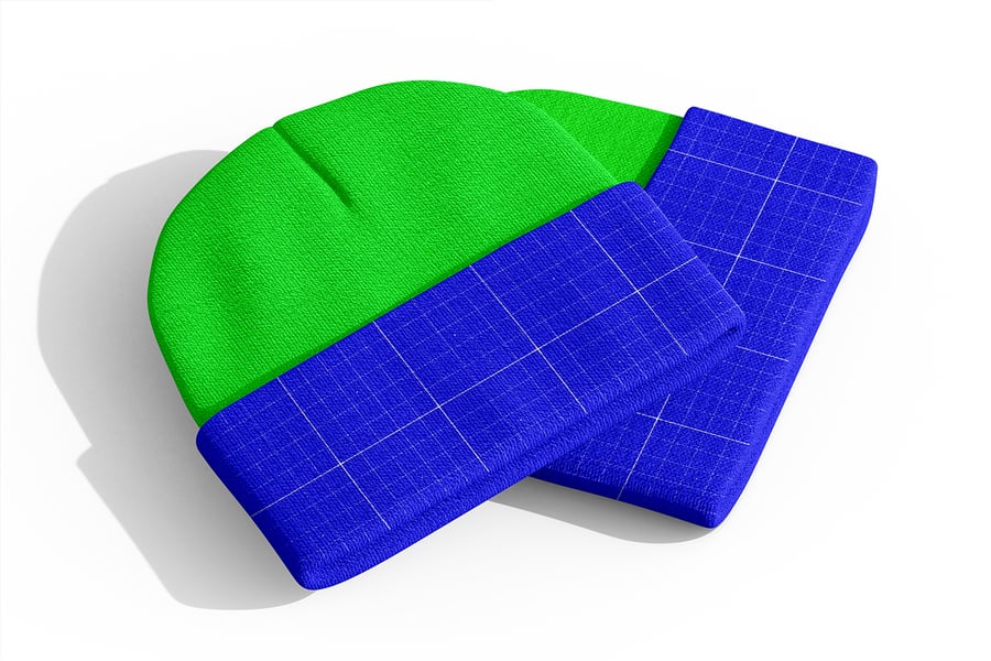 休闲无檐便帽帽子PSD样机素材