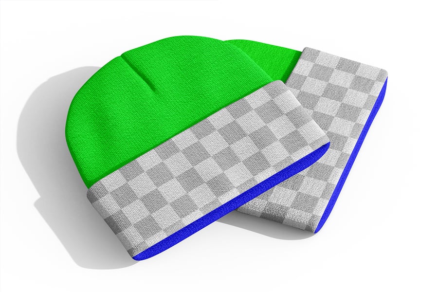 休闲无檐便帽帽子PSD样机素材