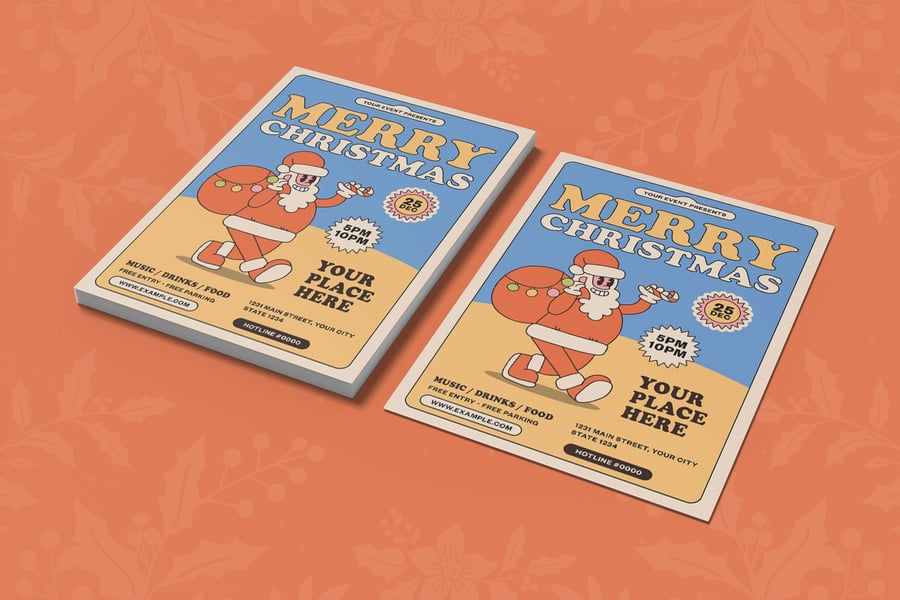 圣诞传单海报PSD模板素材包