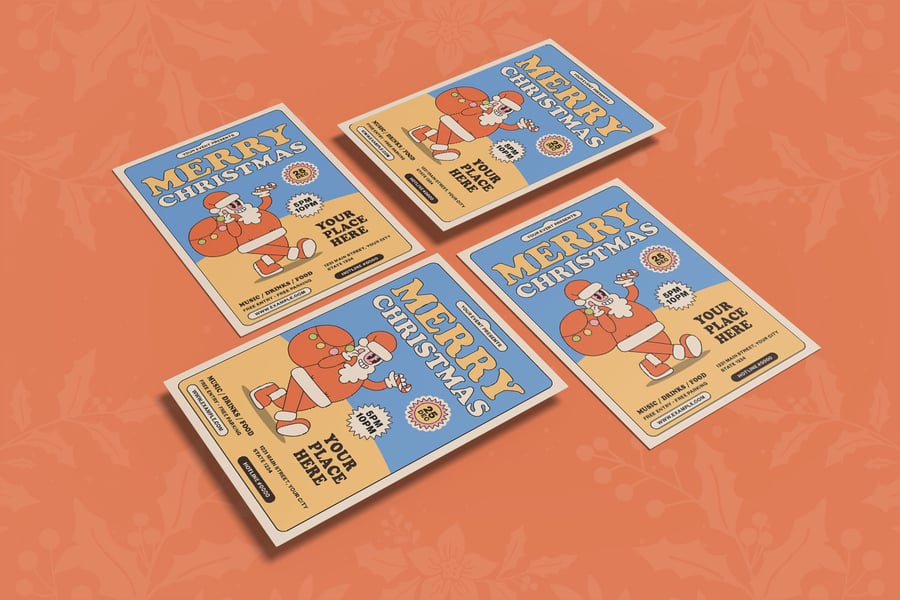 圣诞传单海报PSD模板素材包