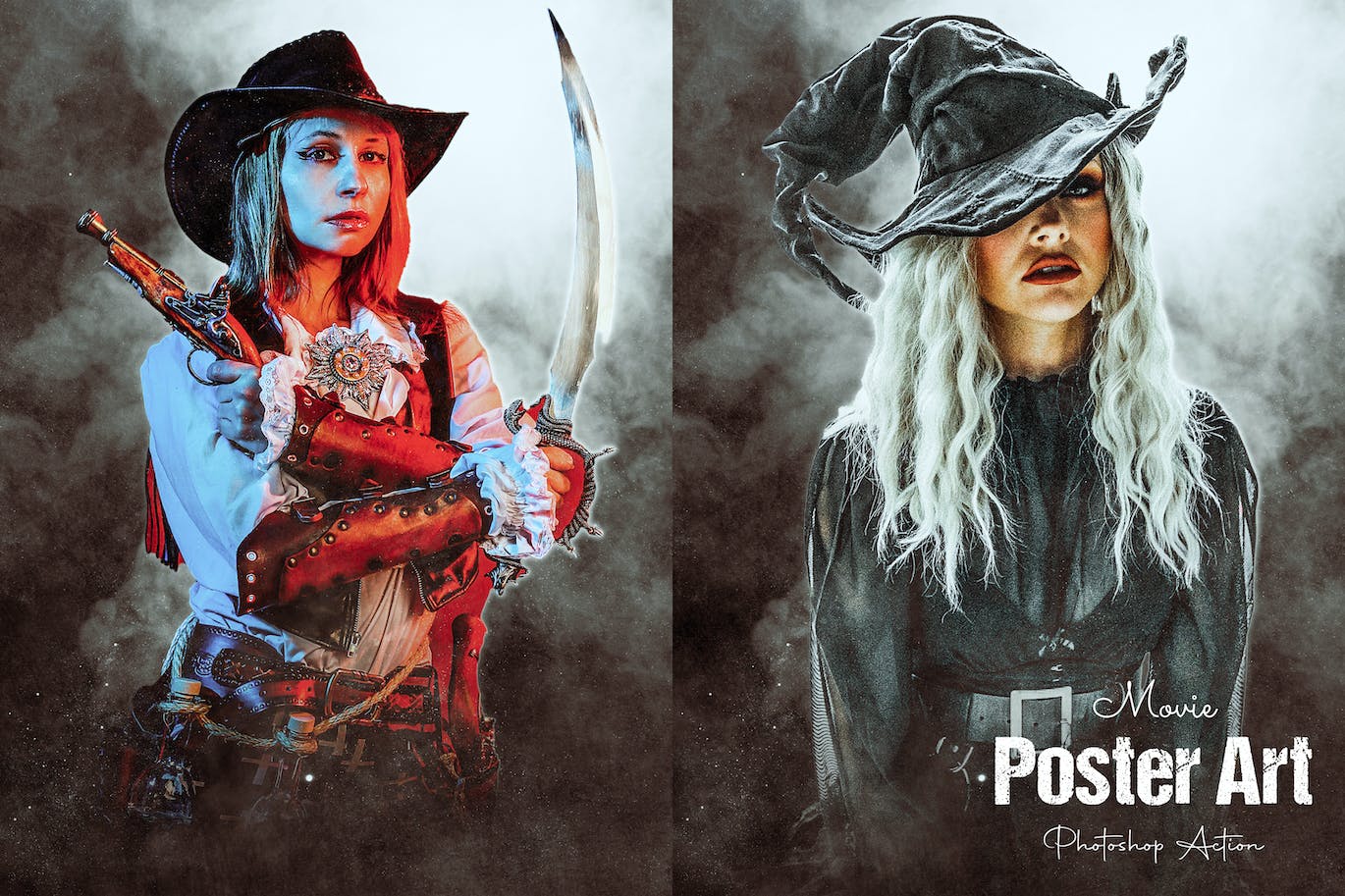 一键生成电影海报艺术Photoshop动作效果插件-1 一键生成电影海报艺术Photoshop动作效果插件