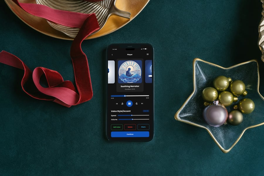 人工智能语音生成器移动应用APP UI KIT