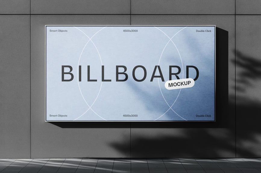 户外广告牌PSD样机素材
