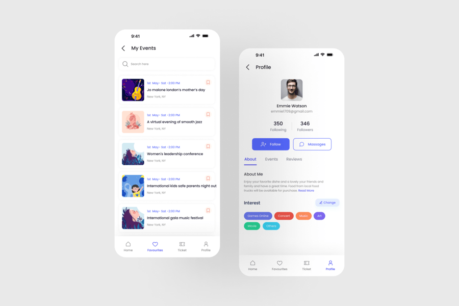 活动预订应用APP UI KIT素材包