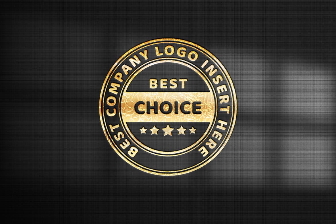 可一键替换的深色纸上logo设计展示PSD样机素材包