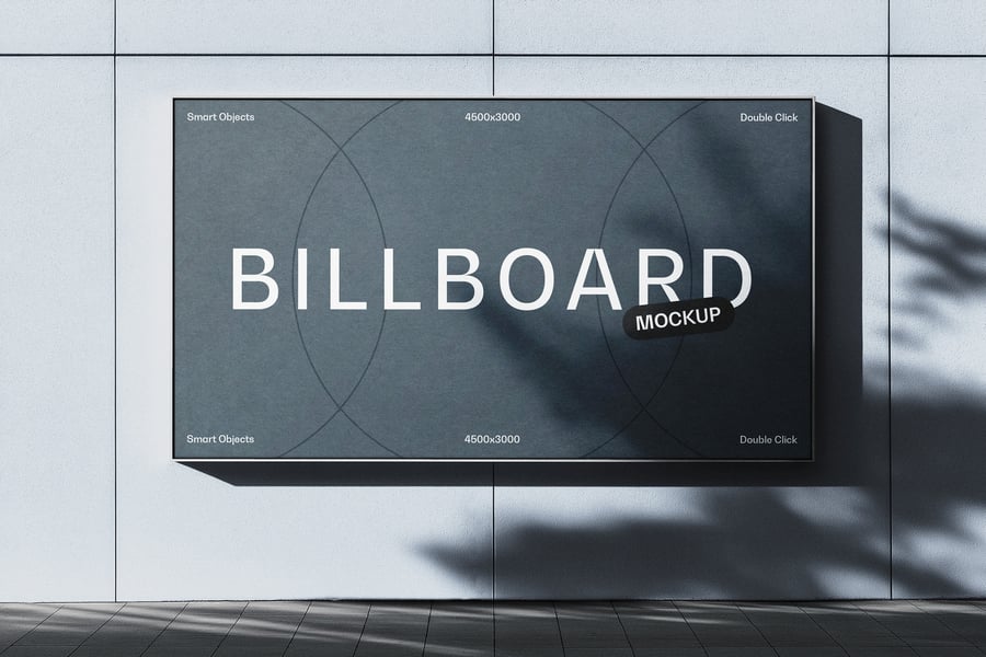 户外广告牌PSD样机素材