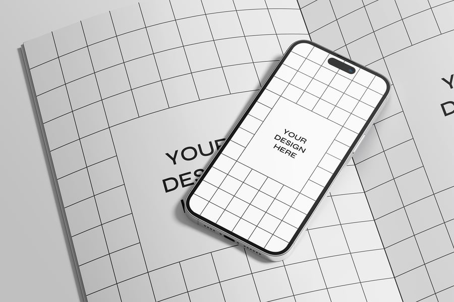 Iphone手机和杂志PSD样机素材包