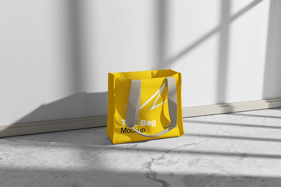 4个光影效果手提袋PSD样机素材包-4 4个光影效果手提袋PSD样机素材包