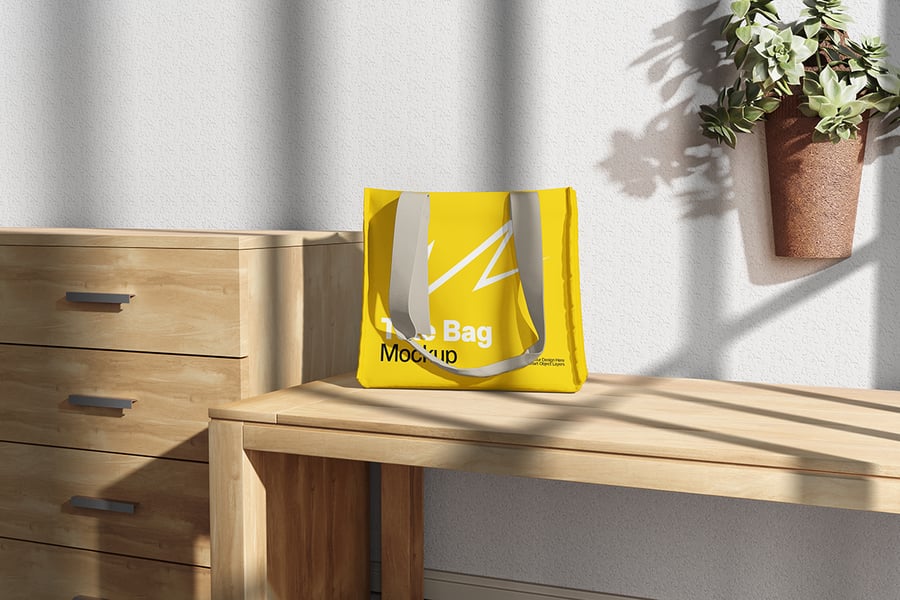 4个光影效果手提袋PSD样机素材包-2 4个光影效果手提袋PSD样机素材包