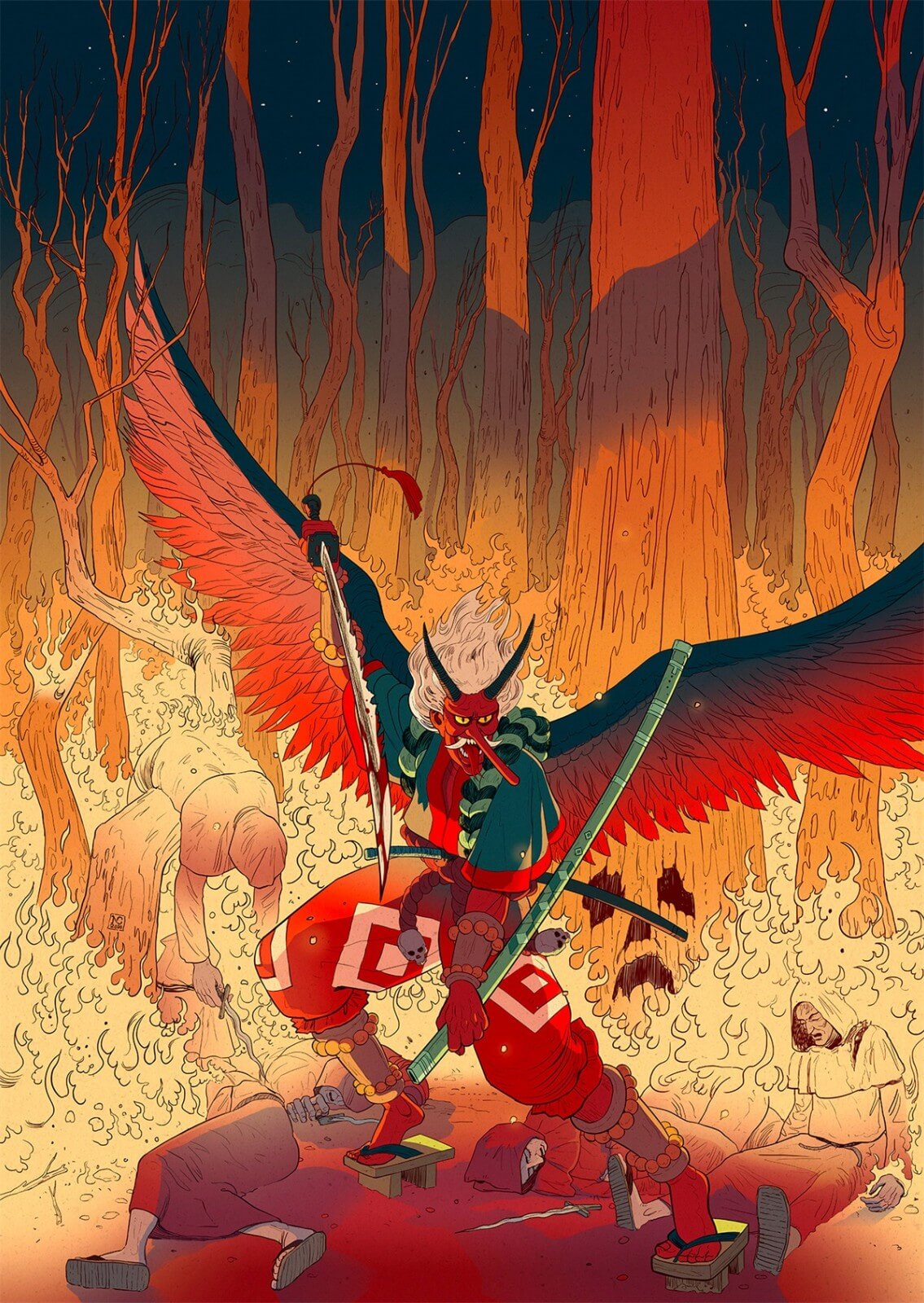 一组来自日本艳丽色彩插画风格作品欣赏