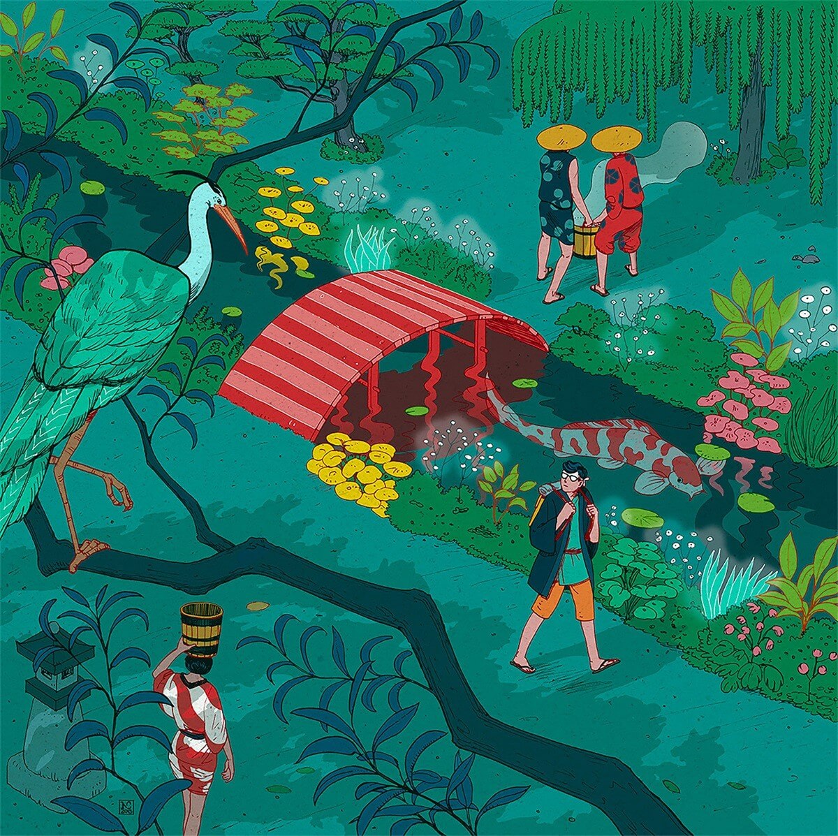 一组来自日本艳丽色彩插画风格作品欣赏