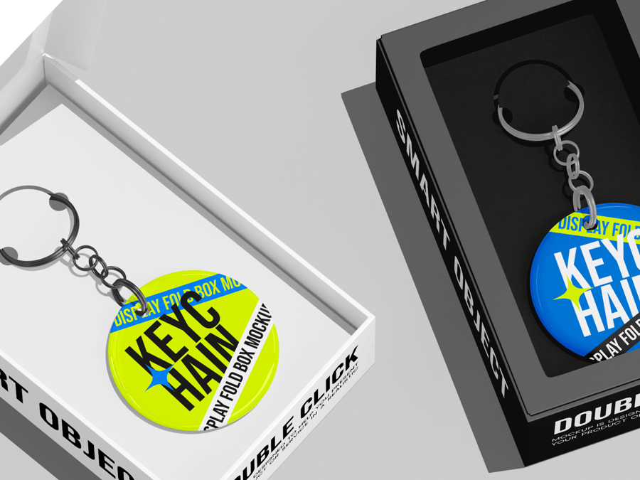 高级钥匙扣盒PSD样机素材包-2 高级钥匙扣盒PSD样机素材包