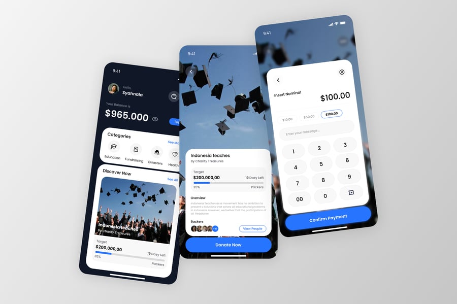 援助事业主题移动应用APP UI KIT素材包-2 援助事业主题移动应用APP UI KIT素材包