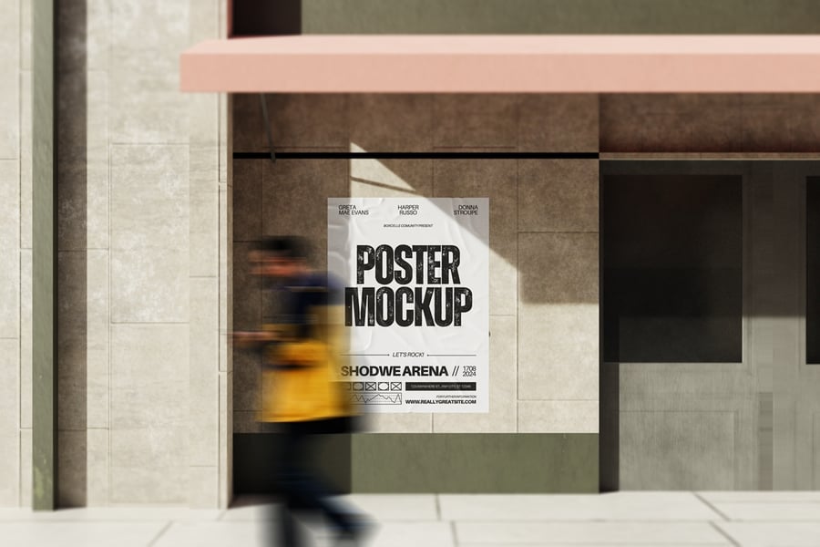 胶合海报PSD样机素材包-6 胶合海报PSD样机素材包