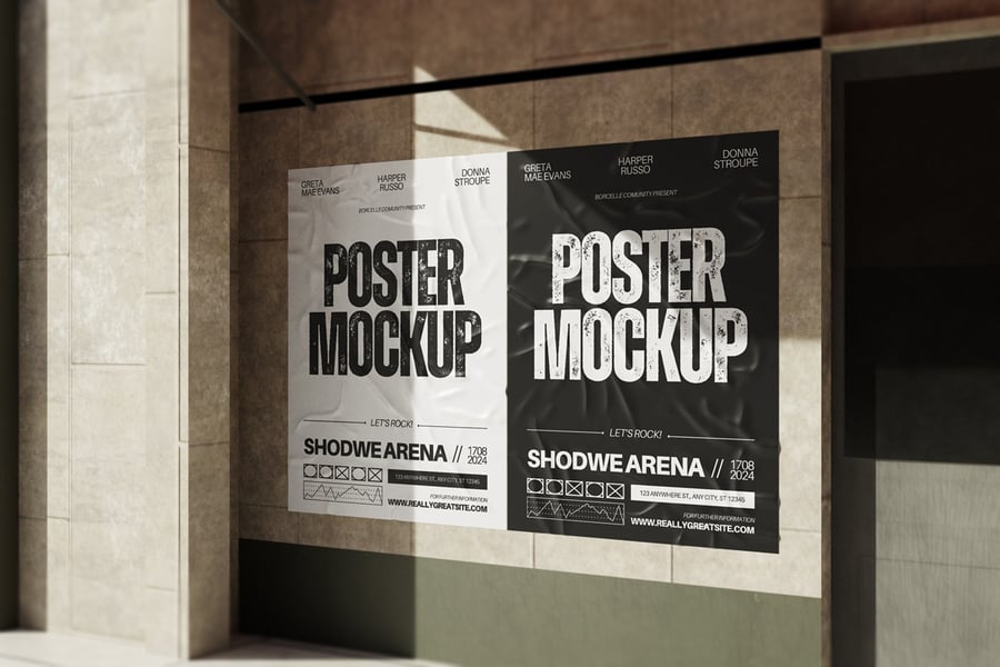 胶合海报PSD样机素材包-3 胶合海报PSD样机素材包