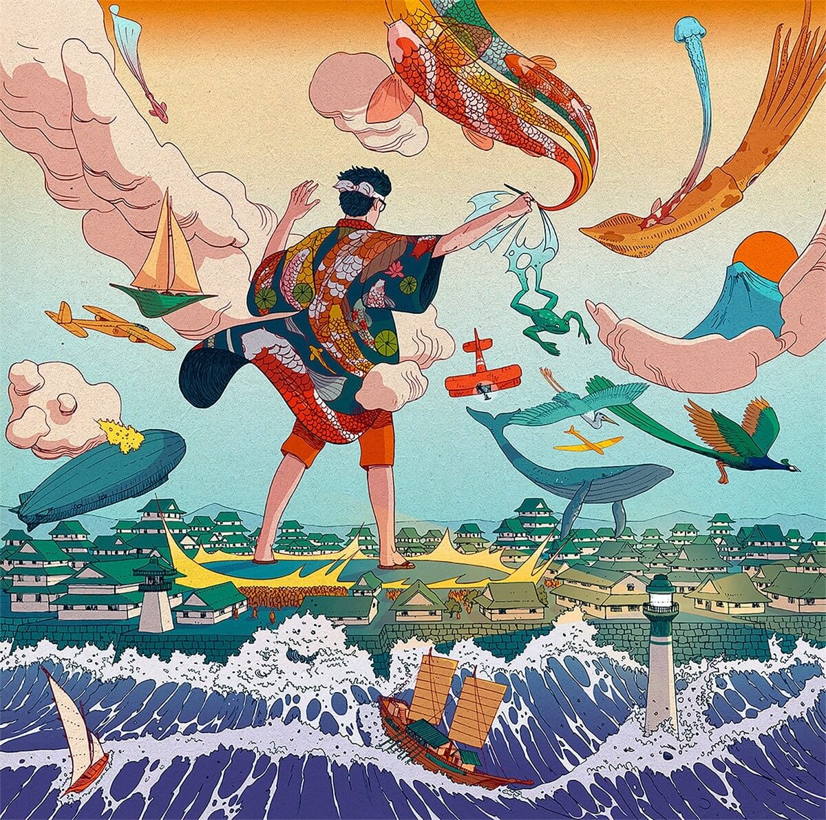 一组来自日本艳丽色彩插画风格作品欣赏