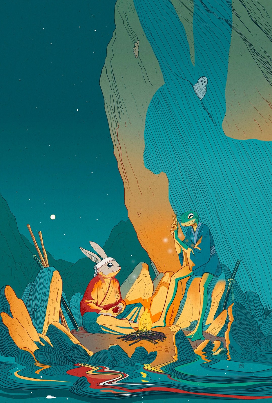 一组来自日本艳丽色彩插画风格作品欣赏