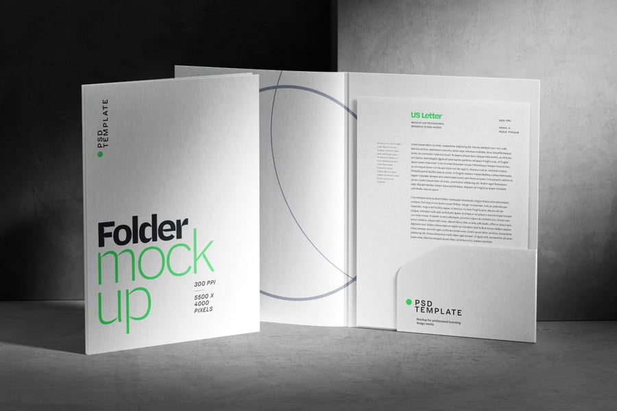 高端文具品牌样机套装和纸袋PSD素材包