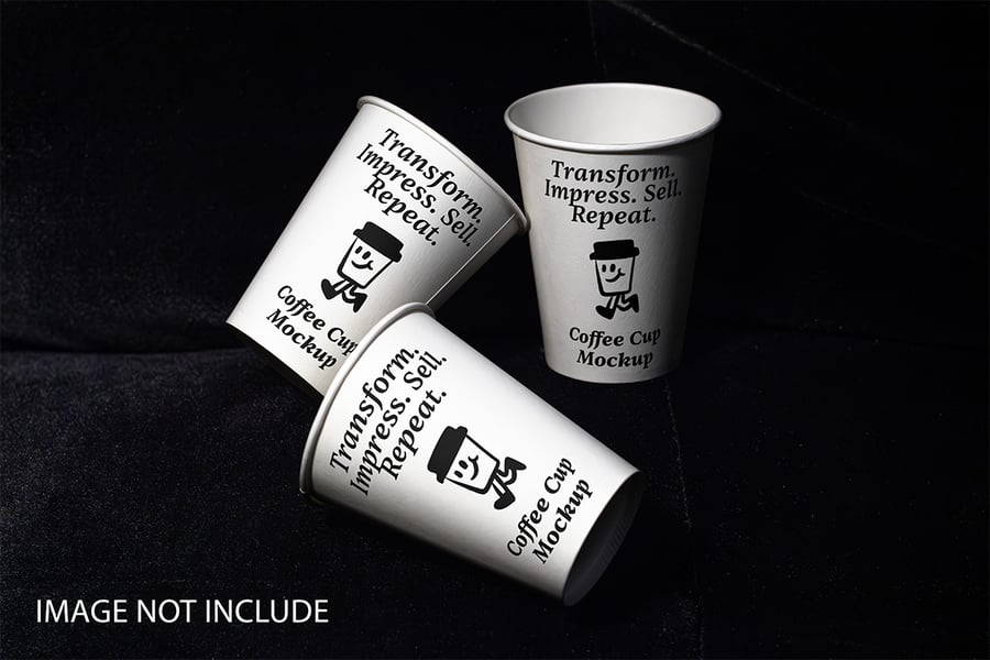 高端奢侈的咖啡杯PSD模型素材包