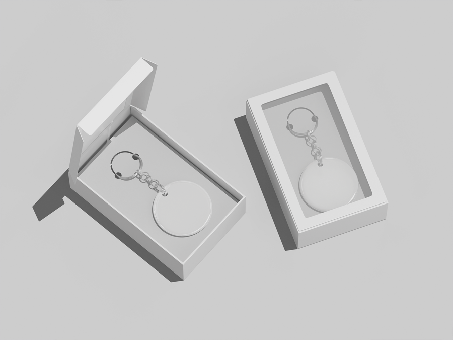 高级钥匙扣盒PSD样机素材包-3 高级钥匙扣盒PSD样机素材包