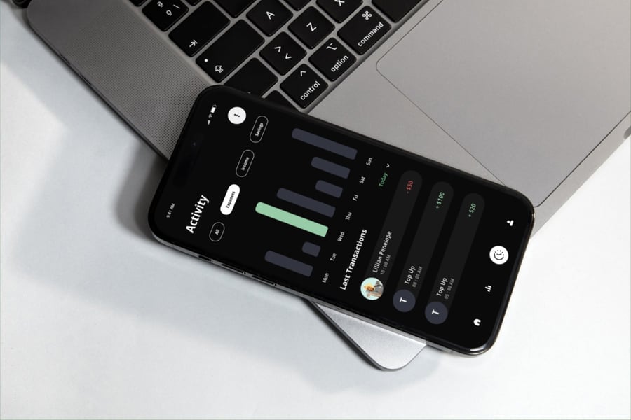 黑色金融科技个人理财应用APP UI KIT素材包-4 黑色金融科技个人理财应用APP UI KIT素材包