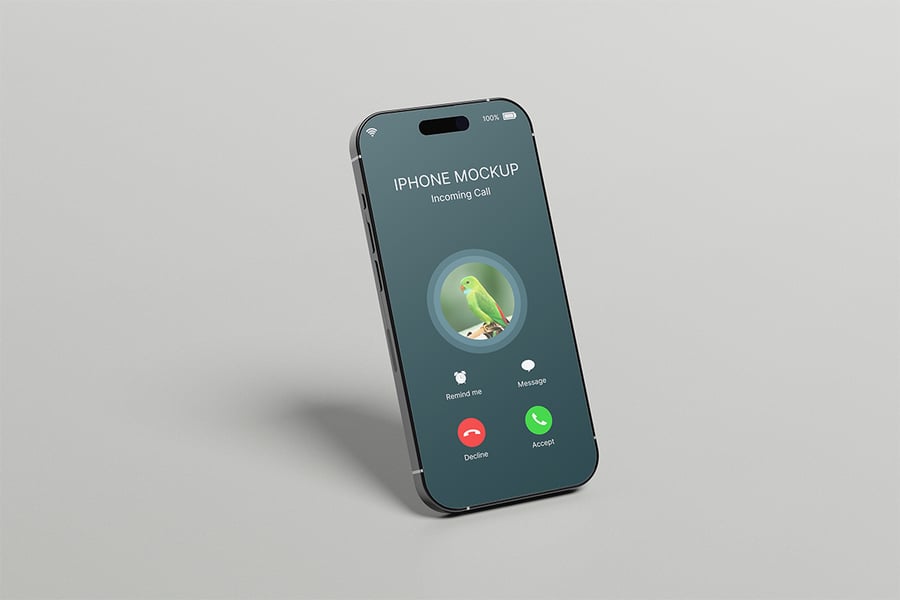 漂亮逼真的iPhone手机PSD样机素材包