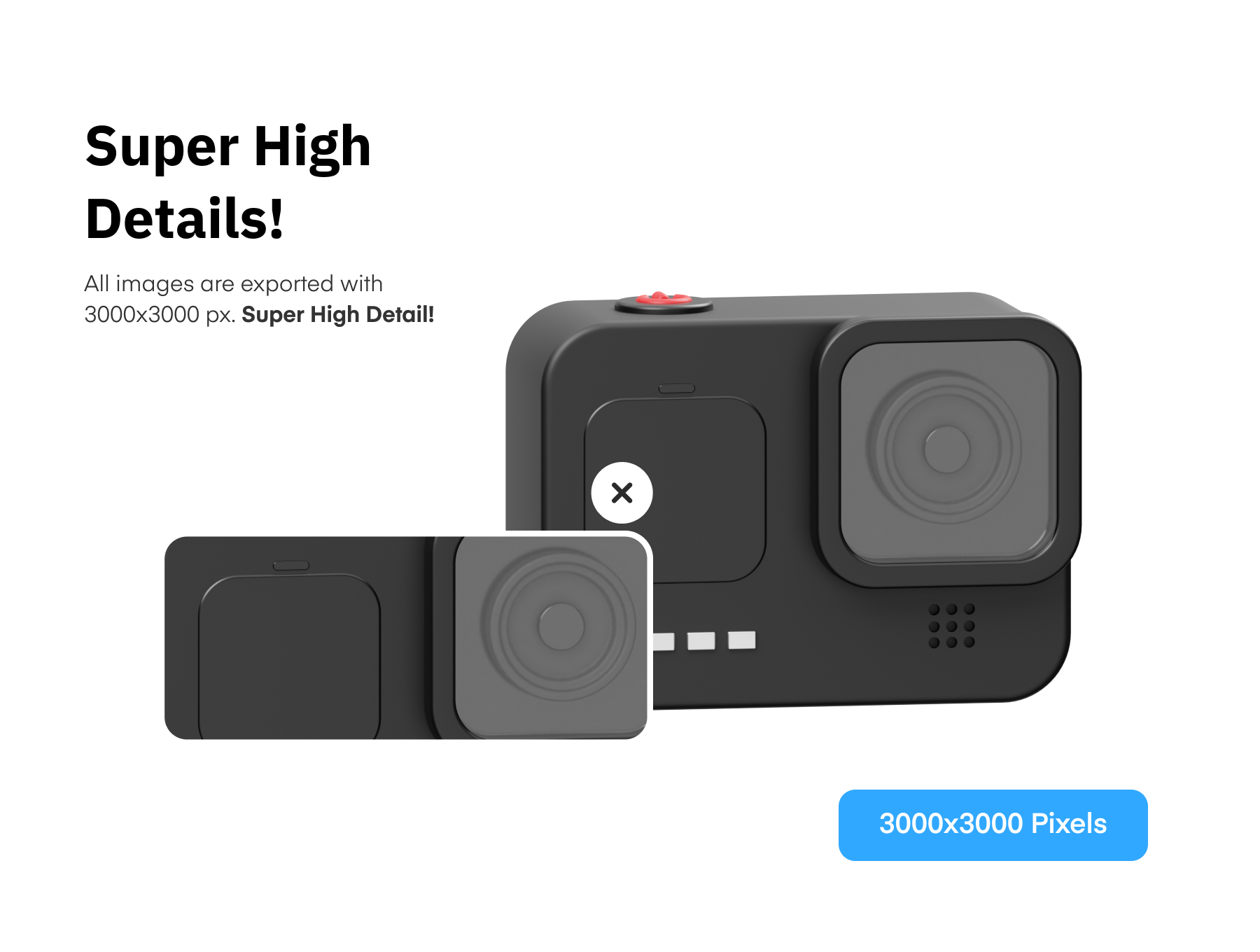 16个黑白电子数码设备3D图标素材包