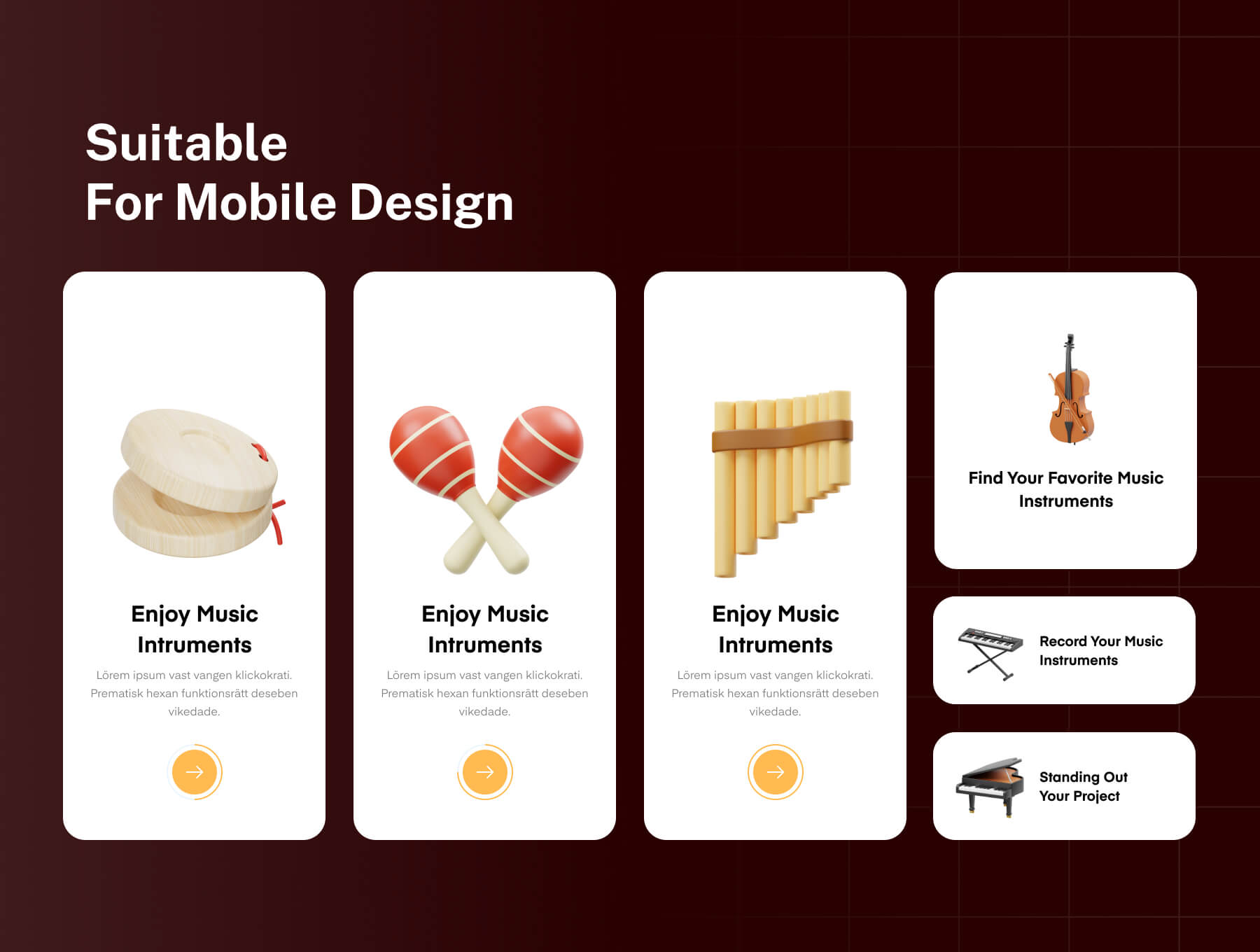 15个现成的乐器主题3D图标模型素材包