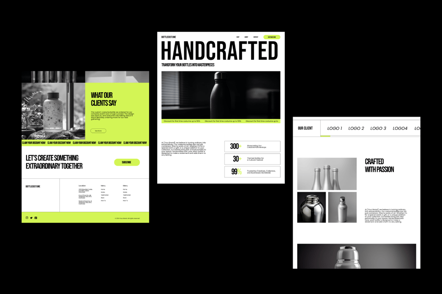 简洁的工业产品网站模板素材包