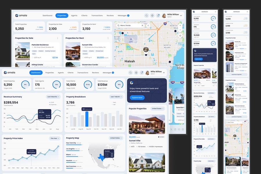 房地产后台管理UI素材包