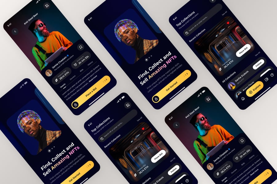 NFT市场移动应用APP UI KIT