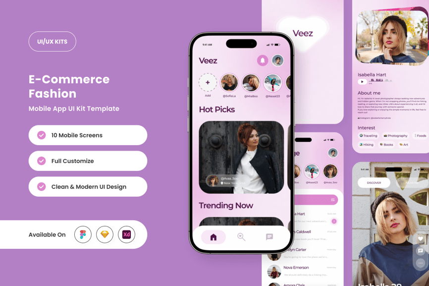 引人入胜的社交约会应用APP UI KIT素材包