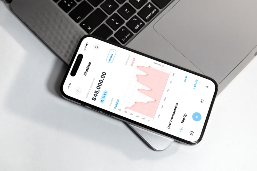 蓝色现代数字银行业务APP UI KIT素材包