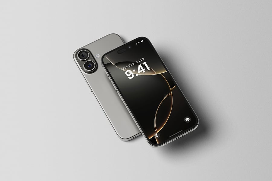 漂亮的iPhone 16 手机PSD样机素材包