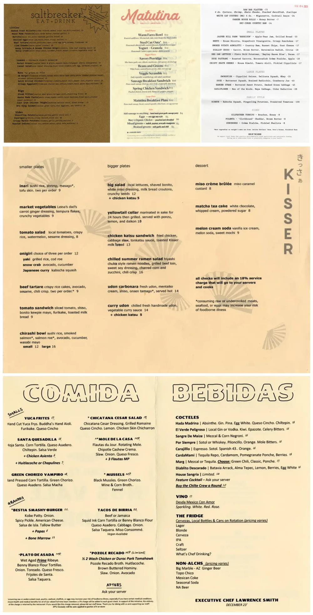 收集了121份餐厅菜单，洞察2025设计趋势