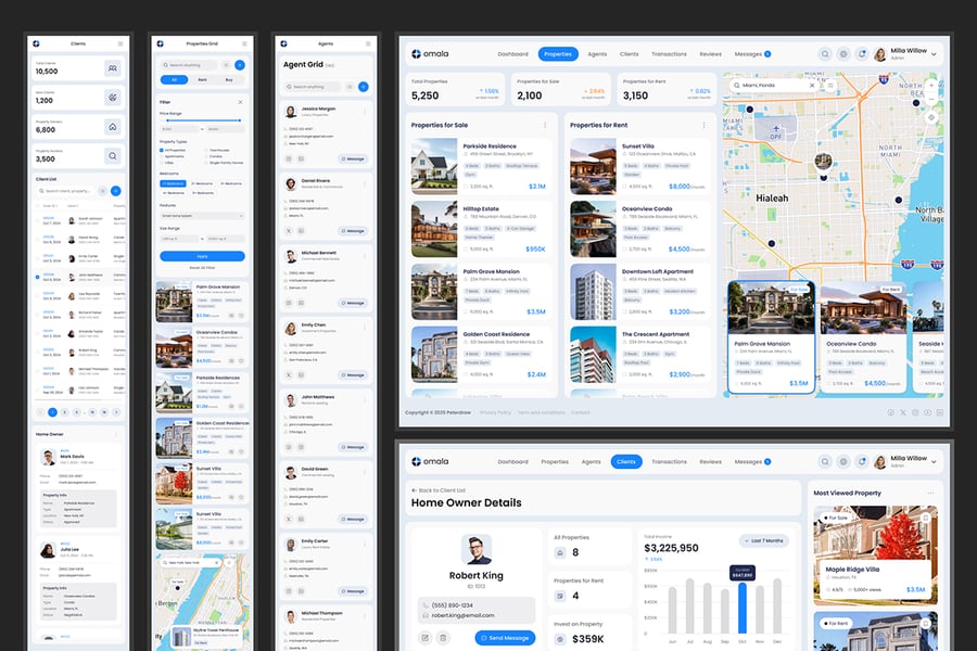 房地产后台管理UI素材包