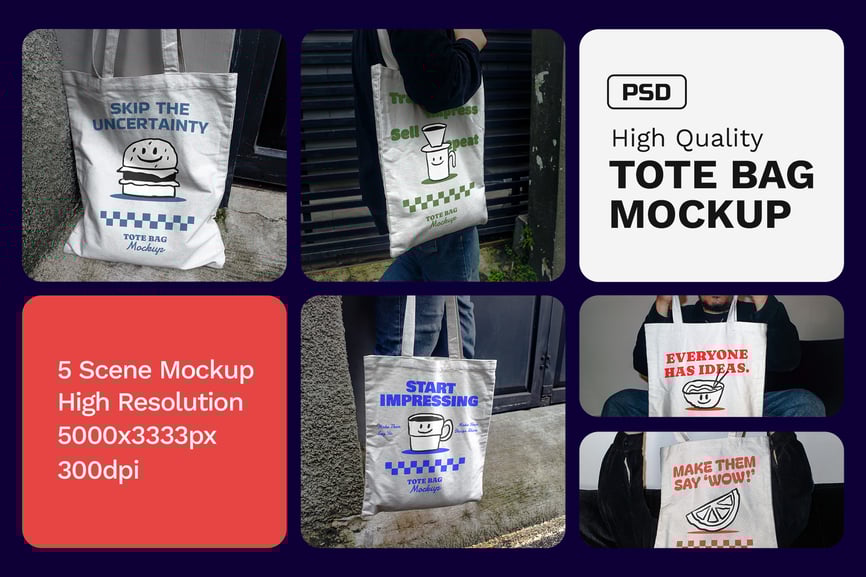 真实生活场景手提袋PSD样机素材包-1 真实生活场景手提袋PSD样机素材包