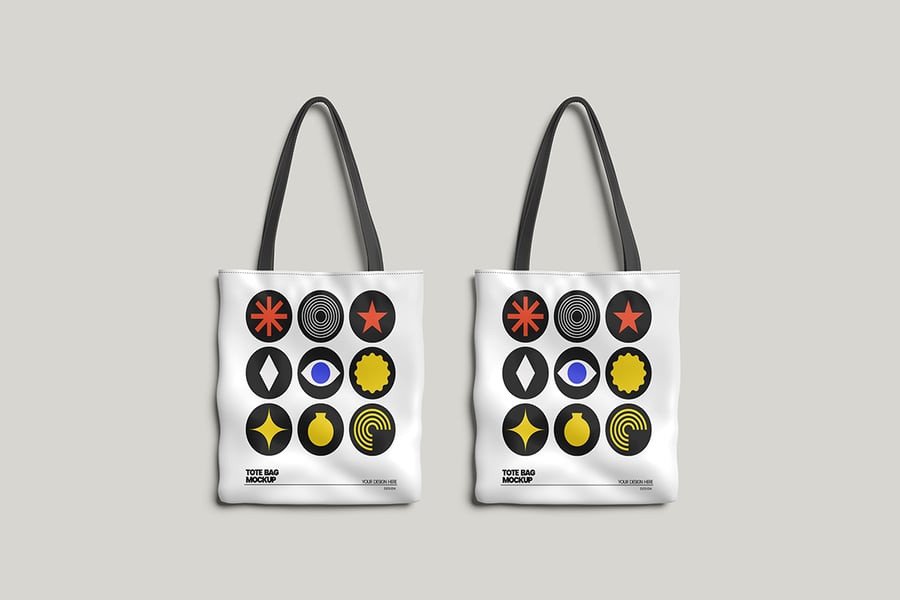 白色手提袋PSD样机素材包