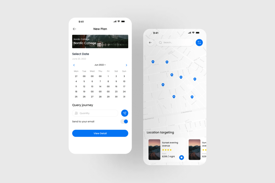 旅行计划移动应用APP UI KIT-4 旅行计划移动应用APP UI KIT