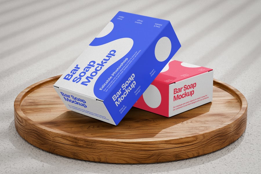肥皂包装PSD样机素材包