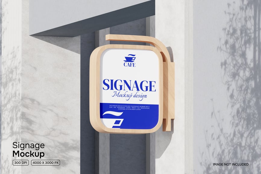 带阴影光影标牌PSD样机素材包-1 带阴影光影标牌PSD样机素材包