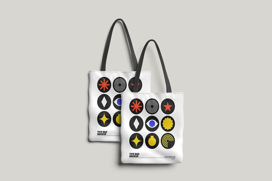 白色手提袋PSD样机素材包